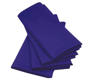 Serviette de table tissu bleu marine 45 x 45 cm