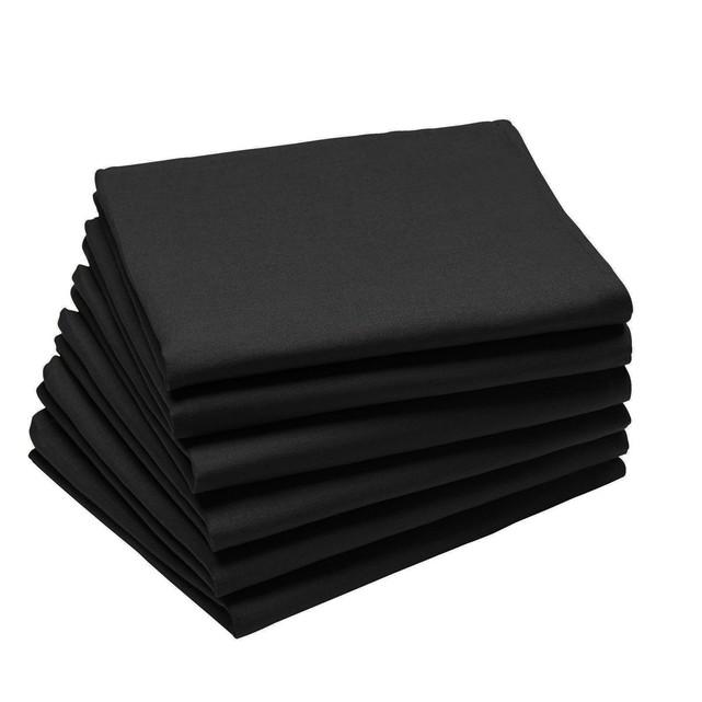 Serviette de table tissu noire 45 x 45 cm