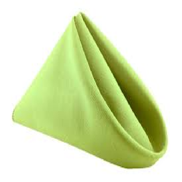 Serviette de table tissu vert pomme 45 x 45 cm